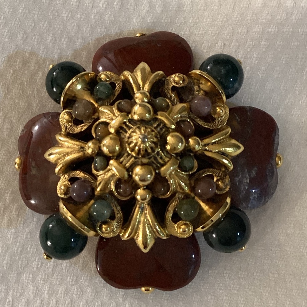 Jose and Maria Barrera Vintage Brooch